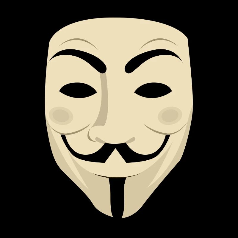 Mr. Anonymous Mask Computer Hacker
