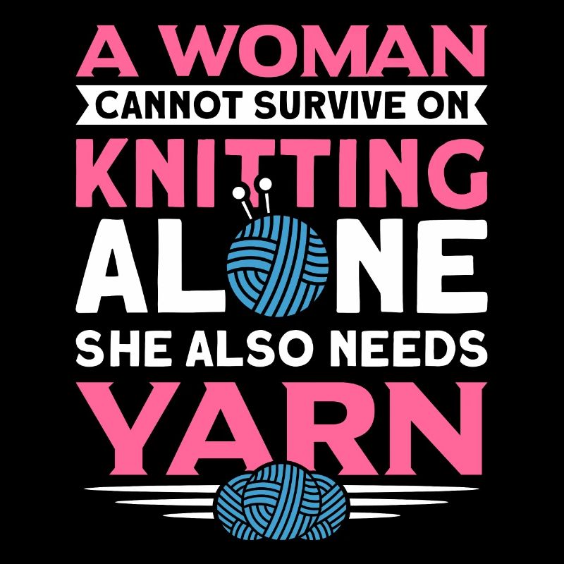 Handarbeit Stricken lustiger Strick Spruch