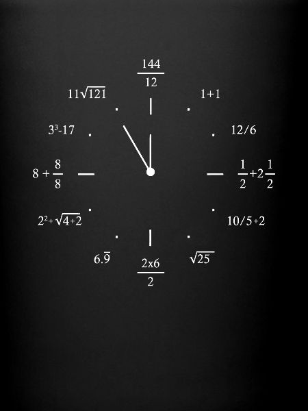 Math Clock Mathematics Math