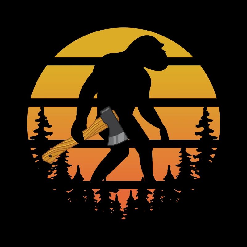 Retro Sasquatch Axe Throwing For Axe Thrower