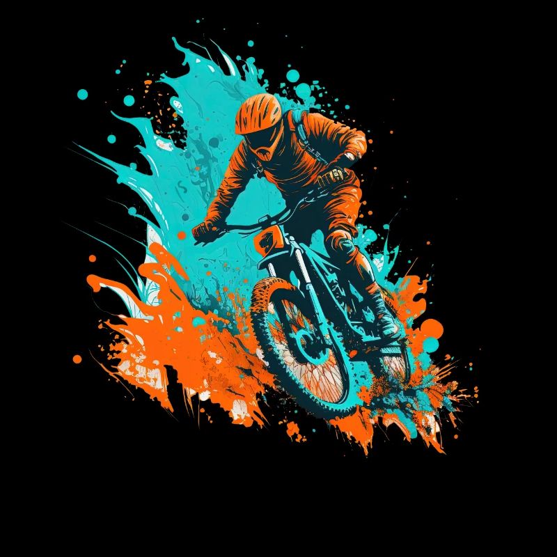 Conception cool de descente de VTT pour les fans de VTT
