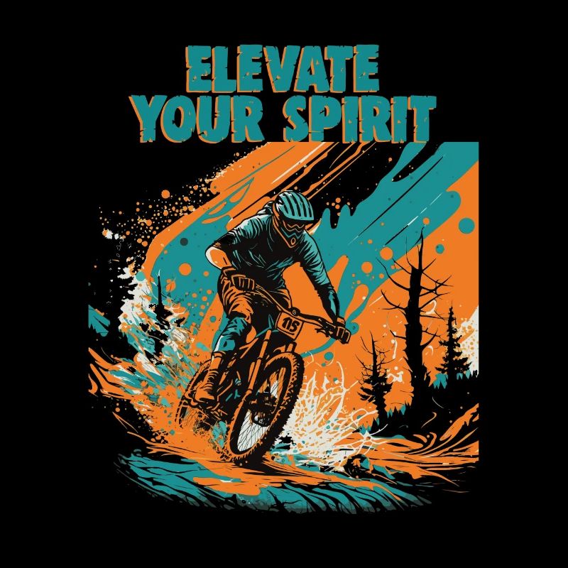 Conception cool de descente de VTT pour les fans de VTT