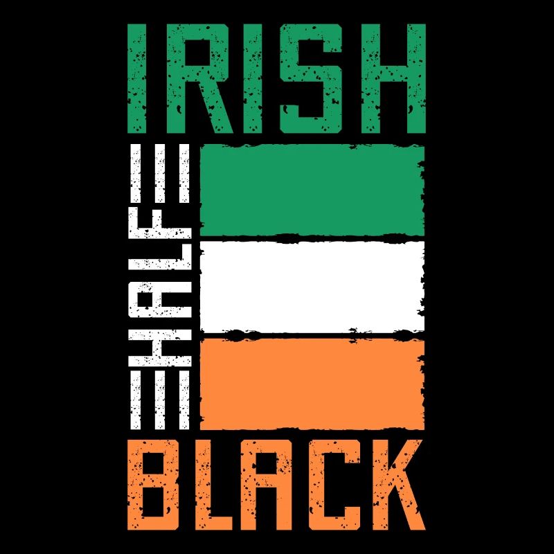 Half Irish Half Black Shirt St. Patrick's Day