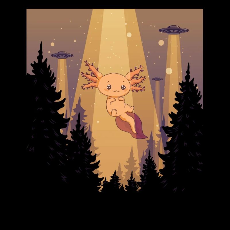 Cryptidcore Aesthetic Kawaii Axolotl UFO
