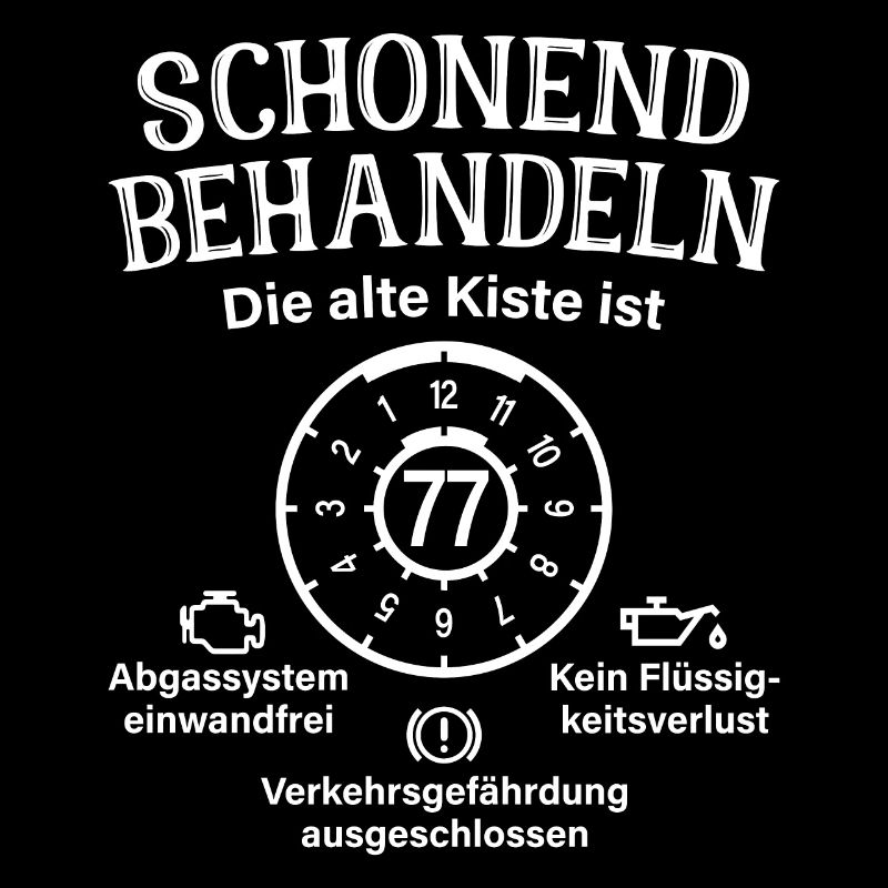 77. Geburtstag Schonend Behandeln Alte Kiste 77