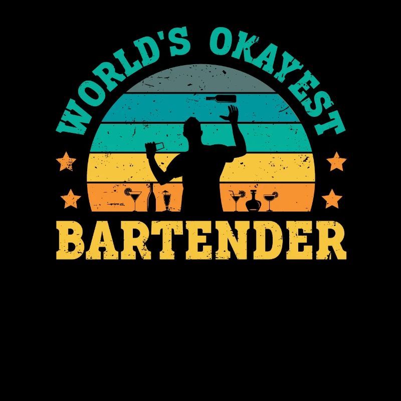 Retro Worlds Okayest Bartender pour les barmans