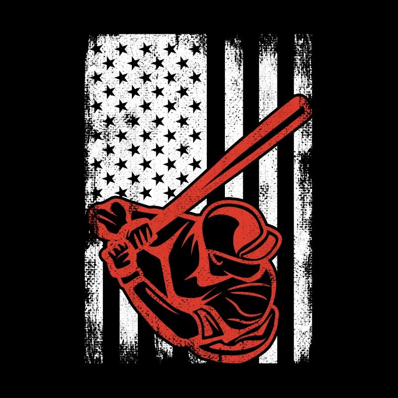 Patriotic baseball player