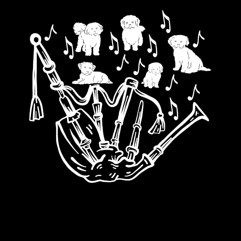 Cornemuse avec chiens Cornemuse Instrument de cornemuse Musi