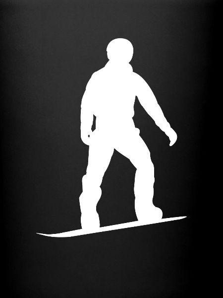 Silhouette de snowboard
