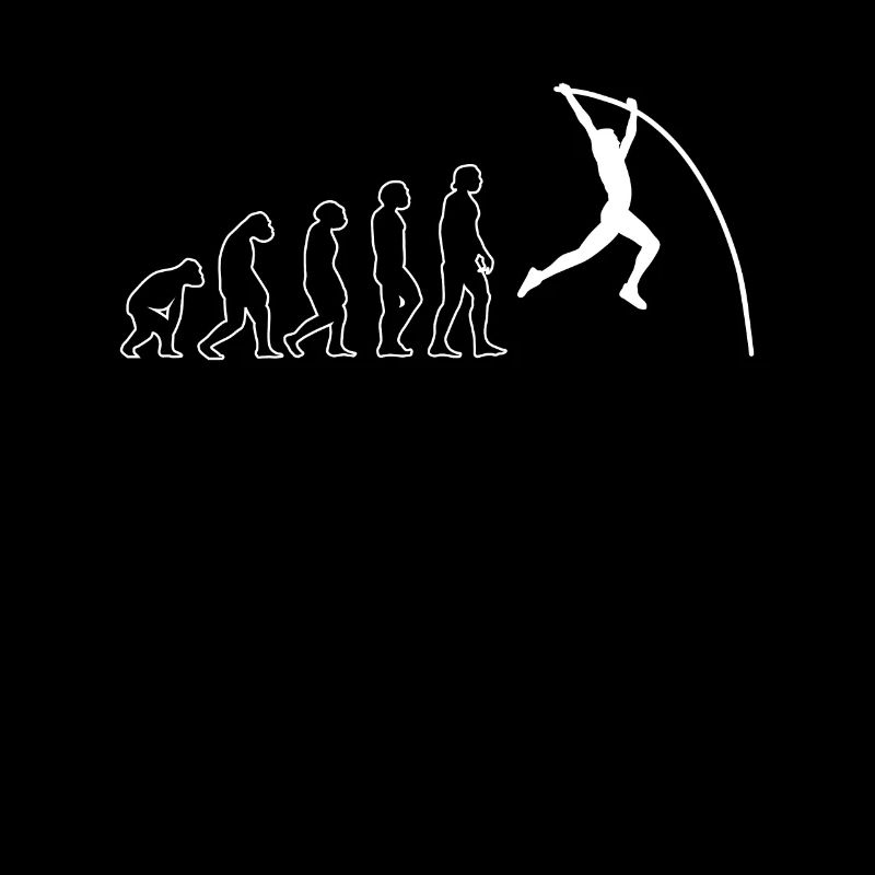 Stabhochsprung Shirt Geschenk Evolution