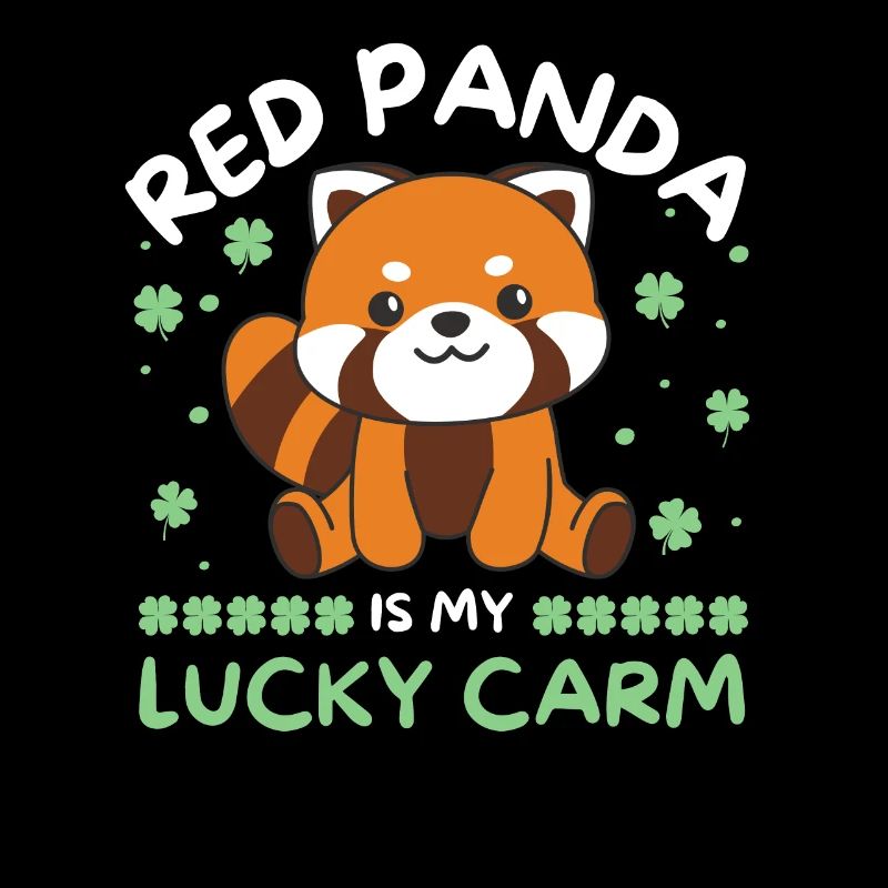 Red Panda is my lucky carm Clover St Patricks