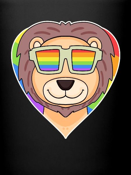Arc-en-ciel - Lion à lunettes