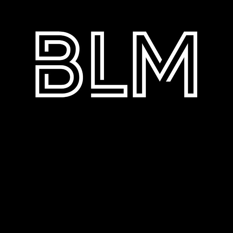 BLM créatif en grosses lettres blanches