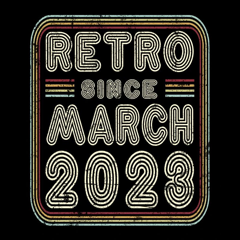 Anniversaire Mars 2023 Cadeau rétro