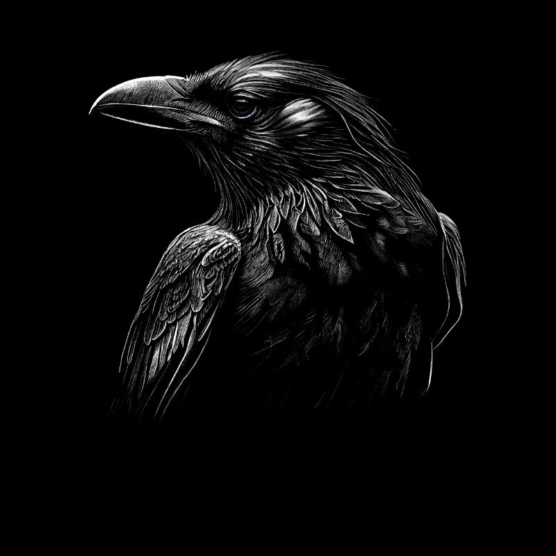 Gothic Moon Black Crow