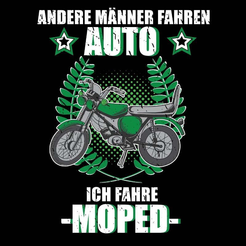 Moped Mopedfahrer Retro Biker Geschenk