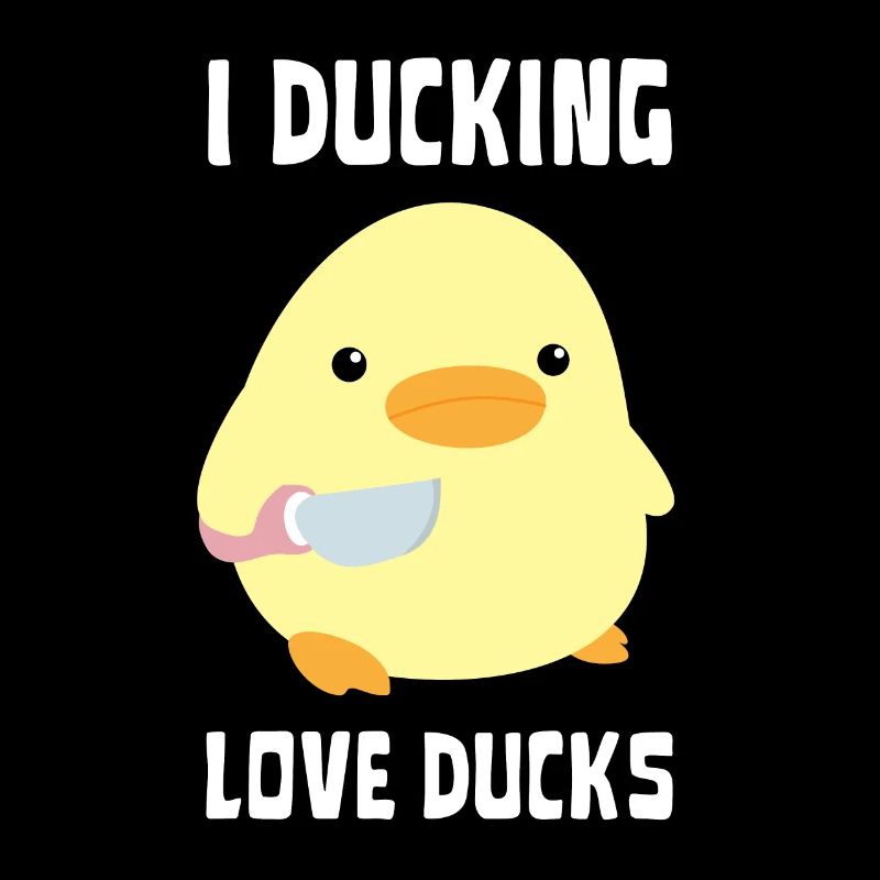 Duckin Love Ducks Duck with knife Ente mit Messer