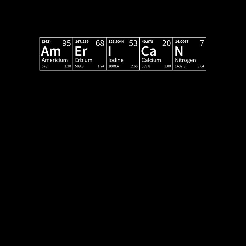 Américain dans les éléments chimiques drôle