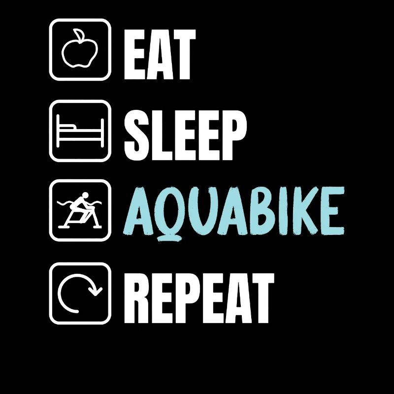 Aquabike Pool Exercise Lover Eat Sleep