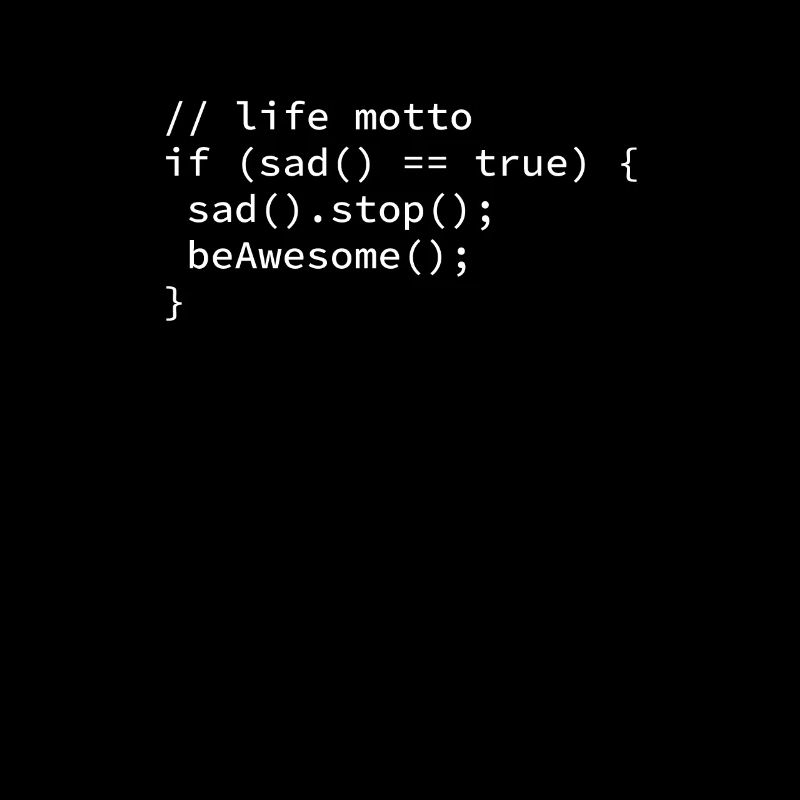 Lustiger Programmierer Lebensmotto