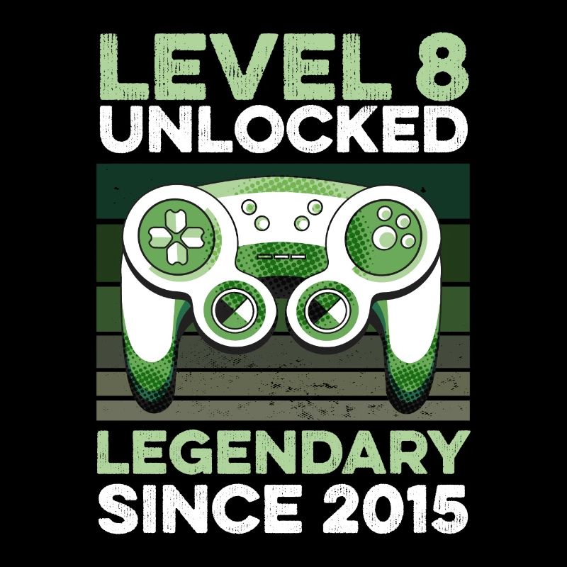 Level 8 Years 8th Birthday Year 2015 Young Gamers