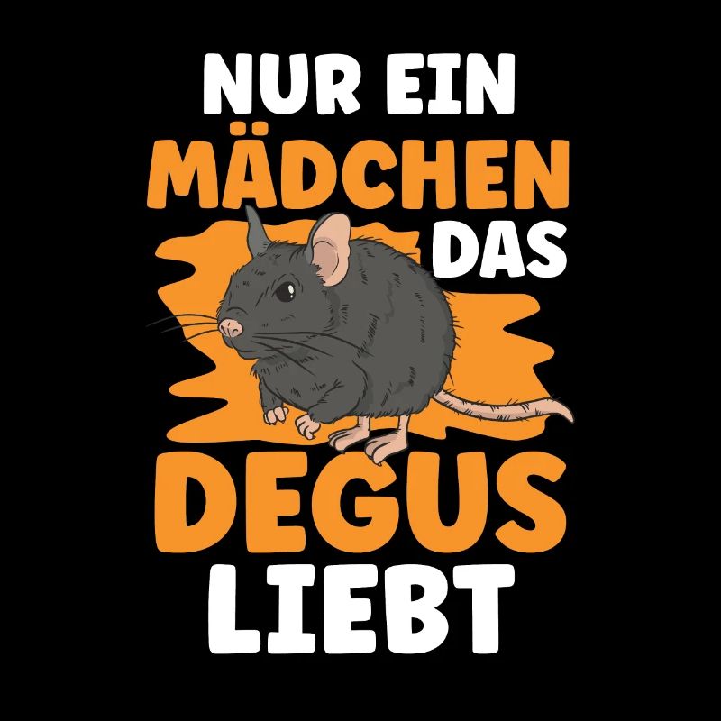 Mädchen das Degus liebt Nagetier Stauchratte
