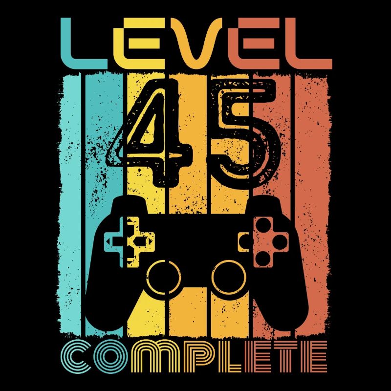 45 years - 45th birthday Level 45 Complete Design