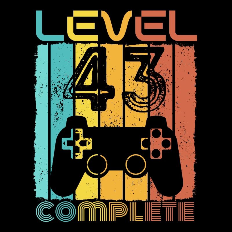 43 years - 43rd birthday Level 43 Complete Design