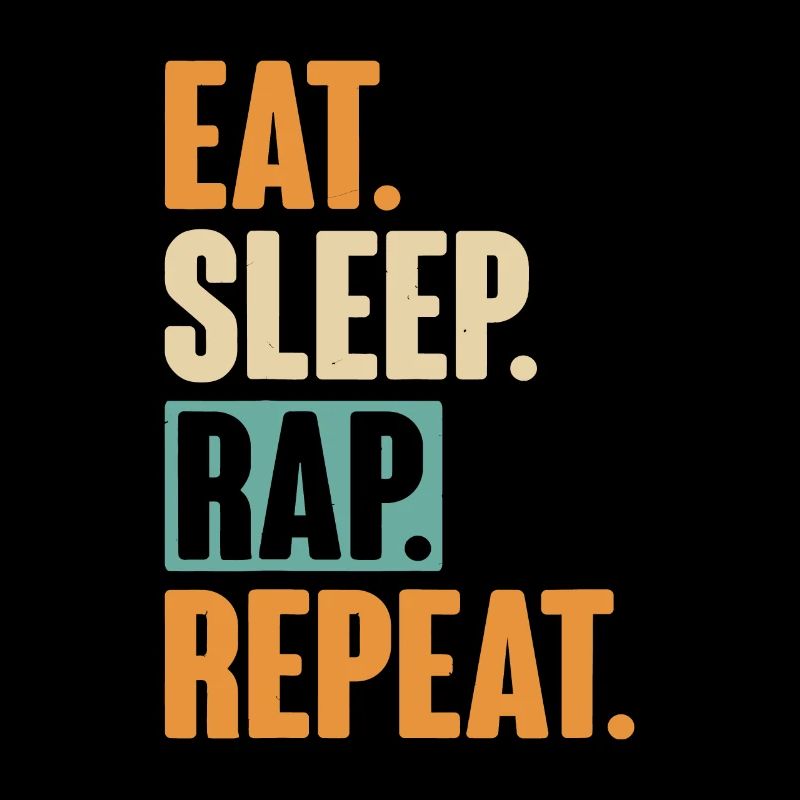 Eat Sleep Rap Repeat - Retro Vintage Rapper