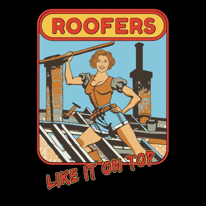 Dachdecker Handwerker lustige Sprüche Comic