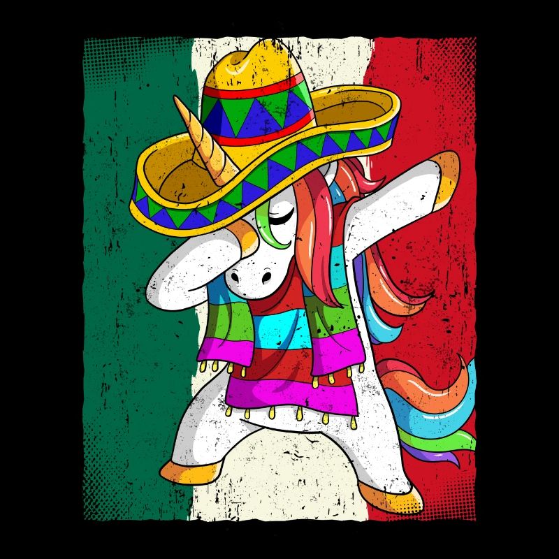 Dabbing Mexican Unicorn Cinco De Mayo