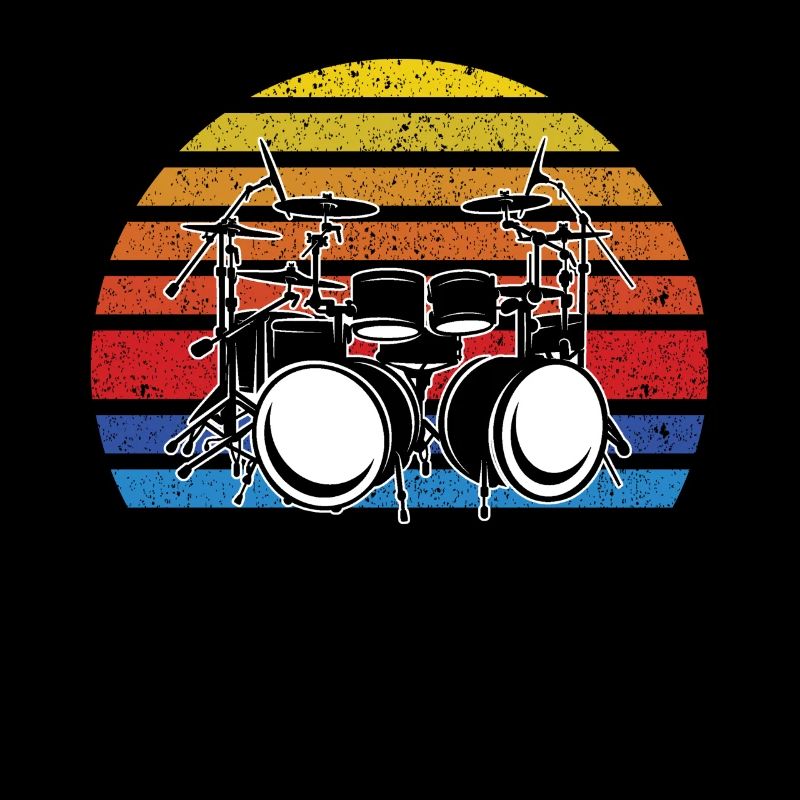 Drum Player Drummer Musician Drum Player Retro Dru