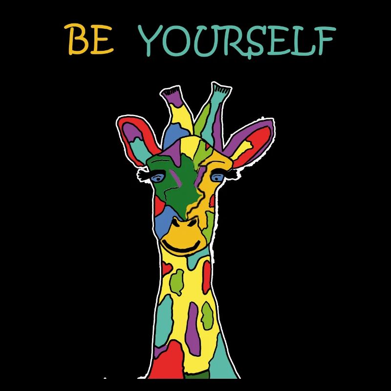 Giraffe Be Yourself Sei Du Selbst Bunt Anders