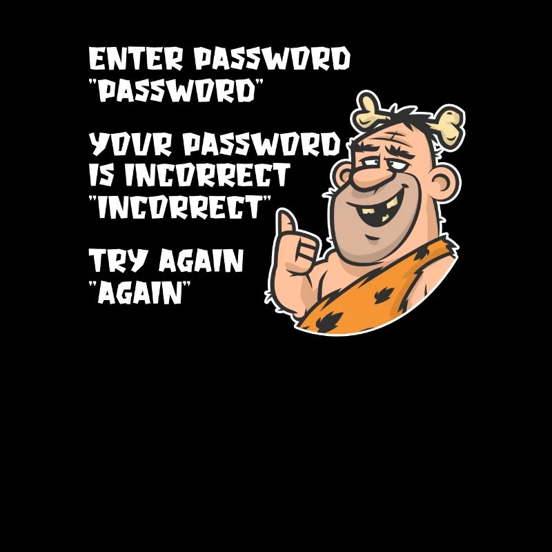 Funny Caveman Passwort Entry UX UI