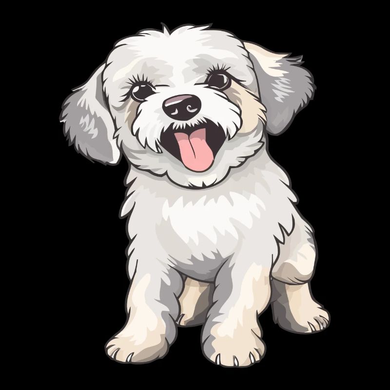 Petit caniche mignon