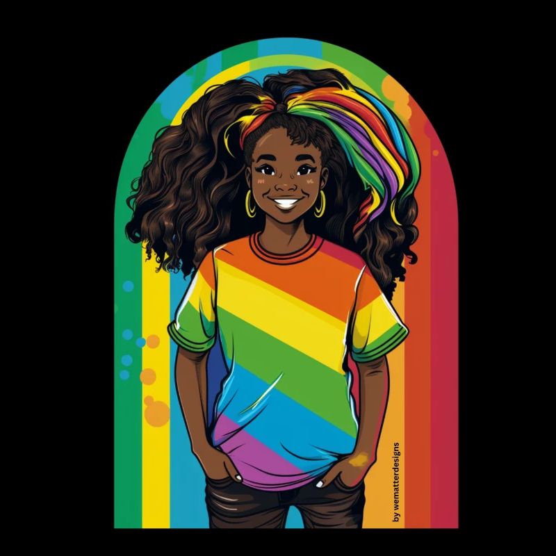 Lebendige Regenbogen-Porträtkunst