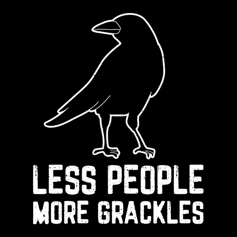 Amsel Grackle Vogel Design für Vogelbeobachter