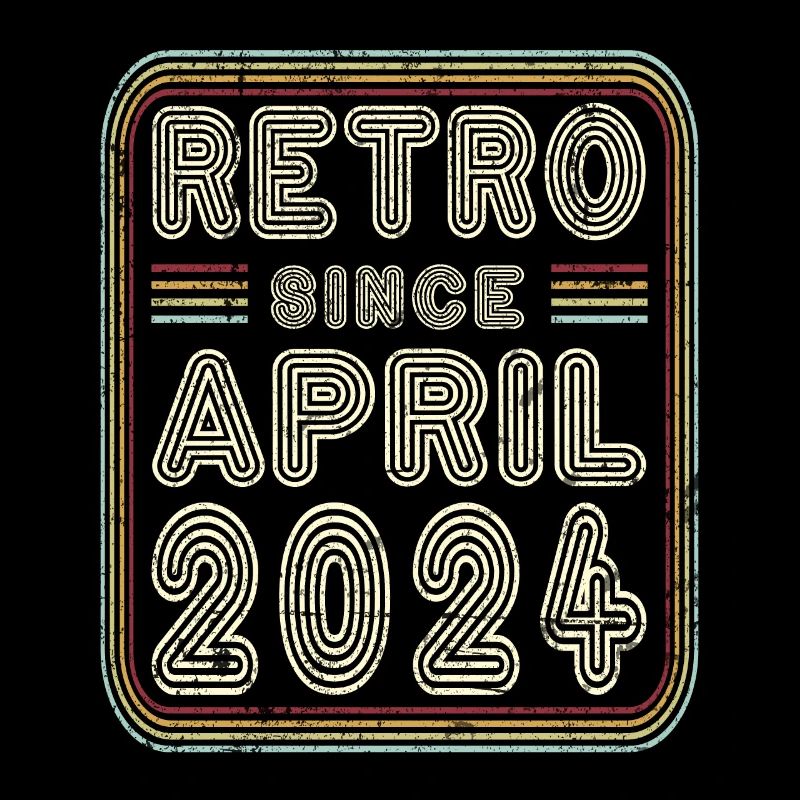 Birthday April 2024 Retro Gift