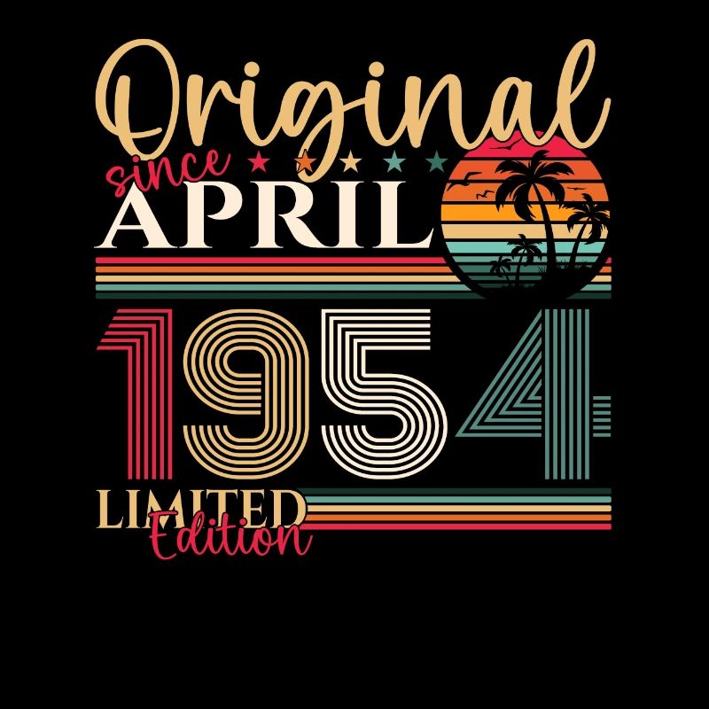 69th birthday man April Born 1954 Original