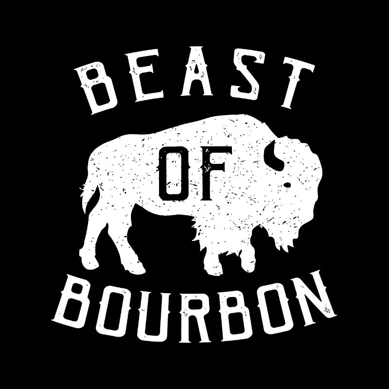 Beast of Bourbon Drinking Whisky design Bison Buf