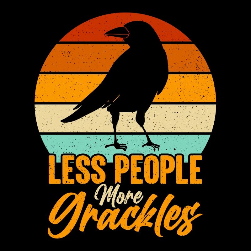 Amsel Grackle Vogel Design für Vogelbeobachter