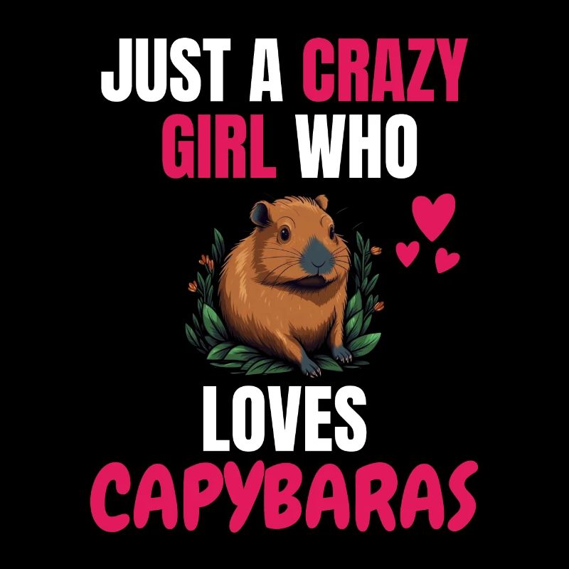 Verrücktes Mädchen Wasschwein Geschenk Capybara