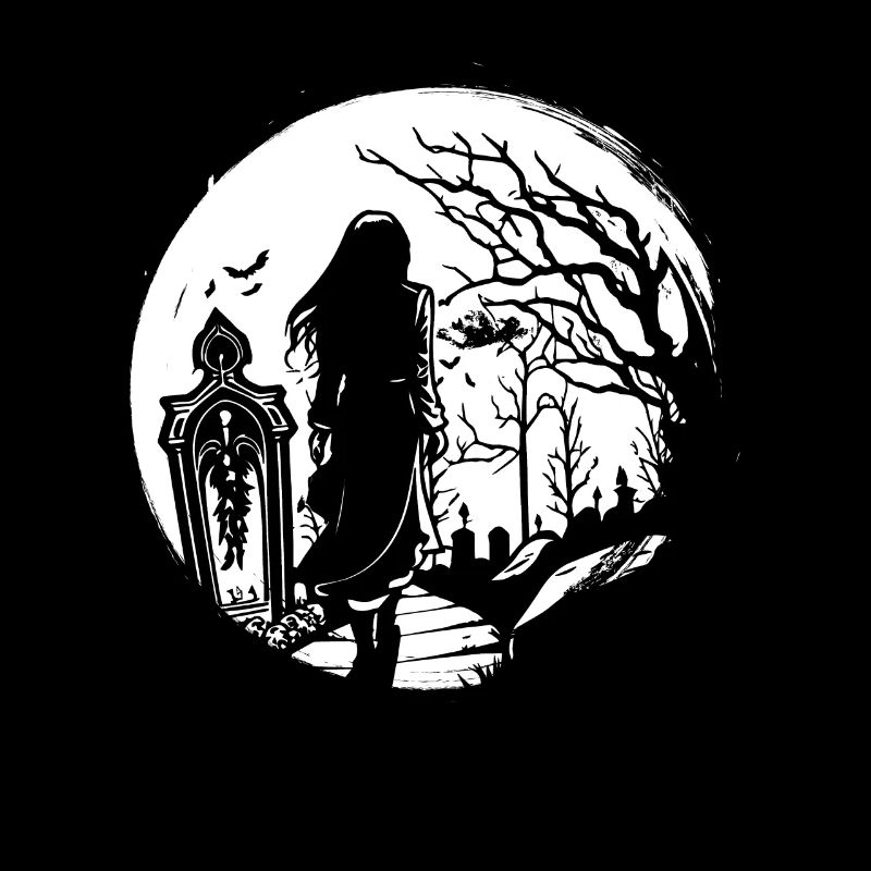 Goth goes over cemetery - Gothic Grufti