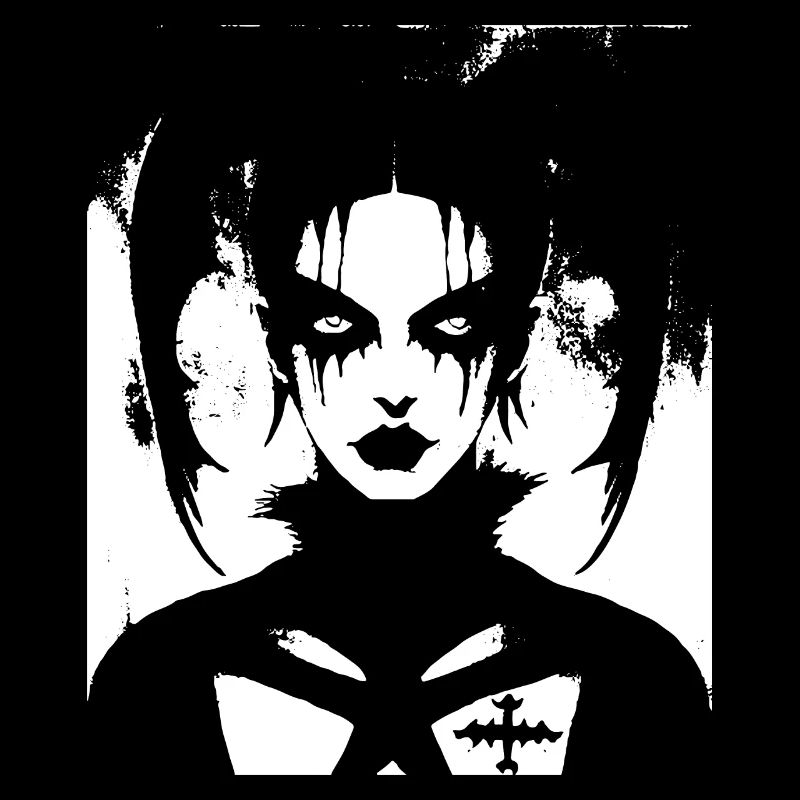 Dunkle Kunst Okkulte Gothic Batcave Mädchen Post Punk Fledermaus
