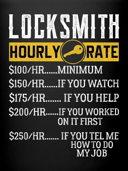 Locksmith Hourly rates Locksmith