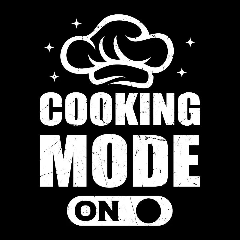 Mode de cuisson sur chapeau de chef cuisinier Mode de cuisson Foo