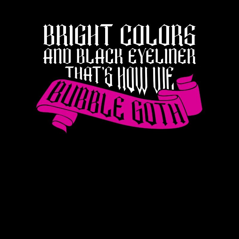 Knallige Farben schwarzer Eyeliner Bubble Goth