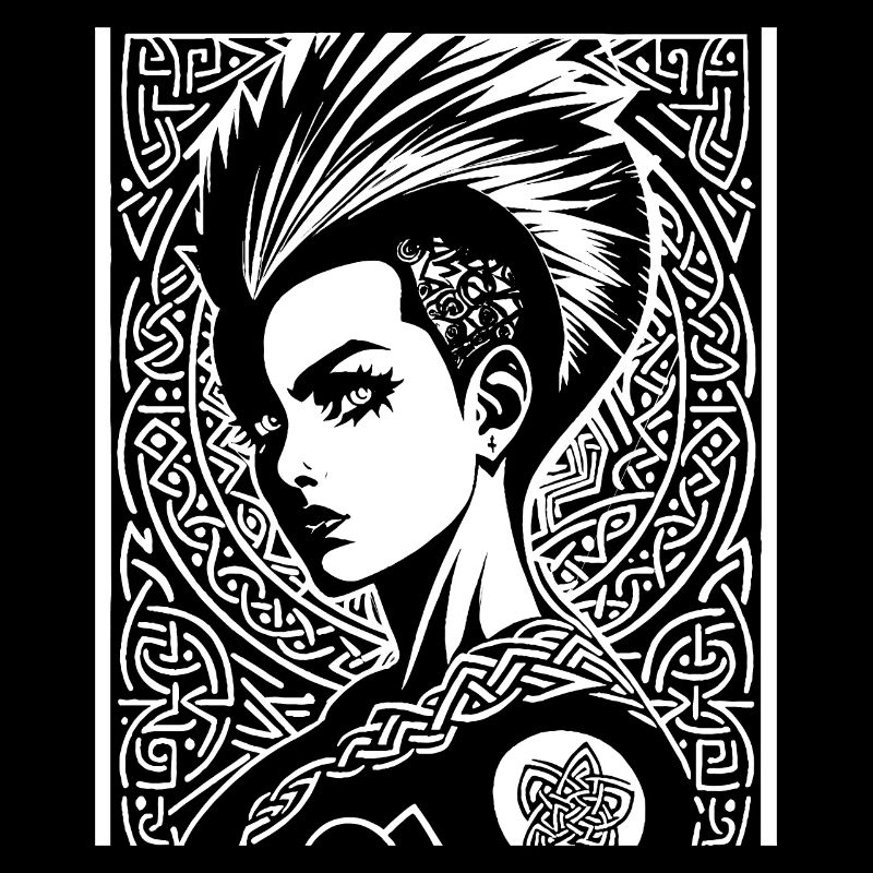 Fantasy Post Punk Celtic Tribal Batcave Mohawk Gi