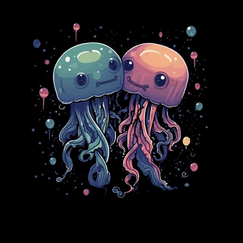 Méduses animaux mignons