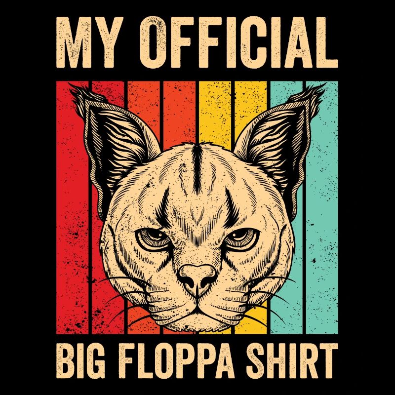 Großer Floppa Karakal Retro